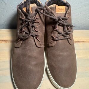 OluKai NANA HELE Men's Upper Tan Leather Real Fur Lining Chukka Boots size 9.5